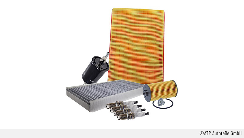 Kit D de filtres pour controle technique sur fond blanc