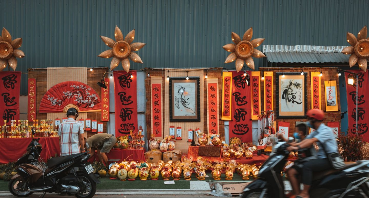 Ho Chi Minh a day before Tet 