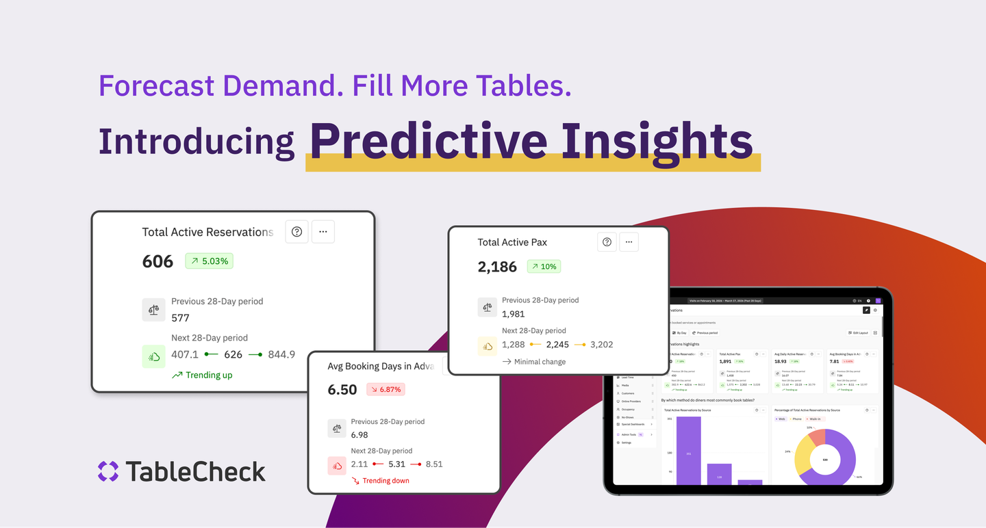 TableCheck Launches “Predictive Insights” to Forecast Restaurant Demand