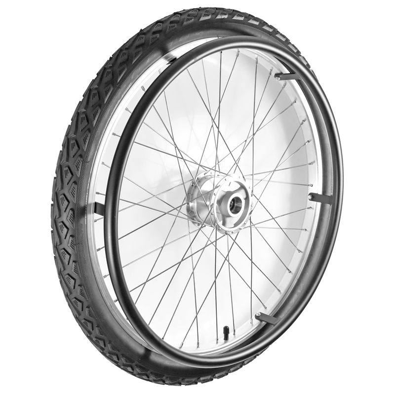 Roue frein outdoor 24x2.00" jante clair
Pneu à air 50-507 noir (LandCruiser)
Pour frein tambour, sans frein ni axe