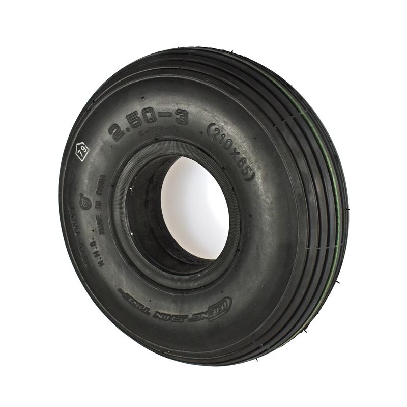 Pneu increvable 2.50-3" (remplit PU)
Couleur noir, profile rainuré (R-103)
Espace du fond de jante: 42mm