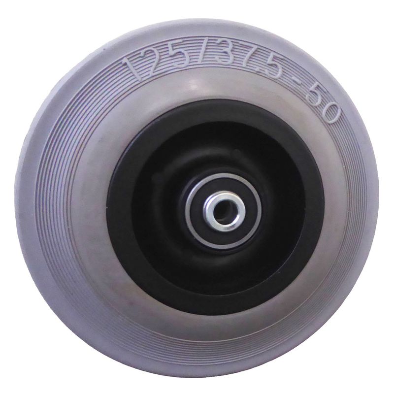 Rad mit Ku.-Felge schwarz
VLI-Reifen 125x37.5mm grau
Bohrung 8,0mm / NL 46mm