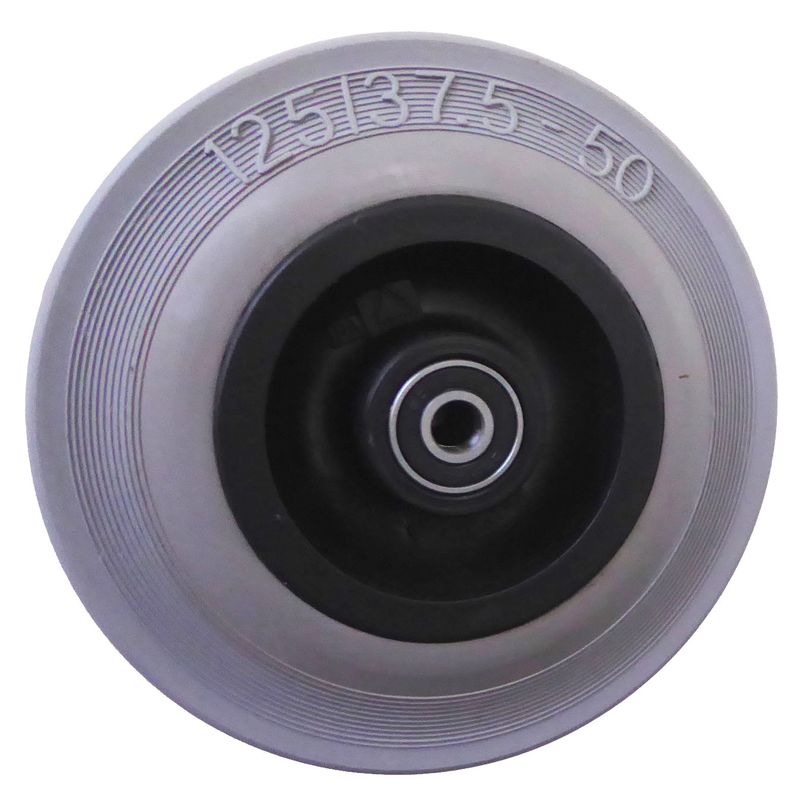 Rad mit Ku.-Felge schwarz
VLI-Reifen 125x37.5mm grau
Bohrung 8,0mm / NL 42mm