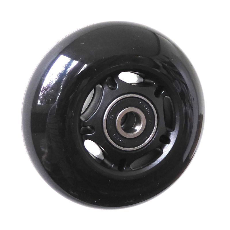 Roue de skate à jante plastique noir
Pneu en polyuréthane 76x24mm noir
Moyeu Ø x longeur: 8,0mm x 24mm