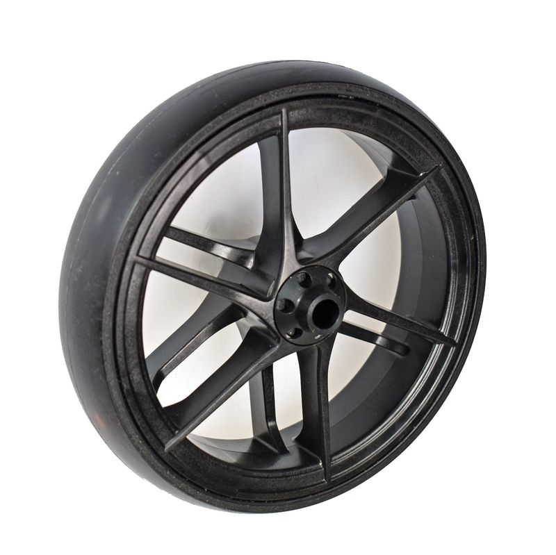 Leichtgewichtrad mit KA-Felge schwarz
PU-Reifen 125x30mm schwarz
Bohrung 8,0mm / NL 46mm