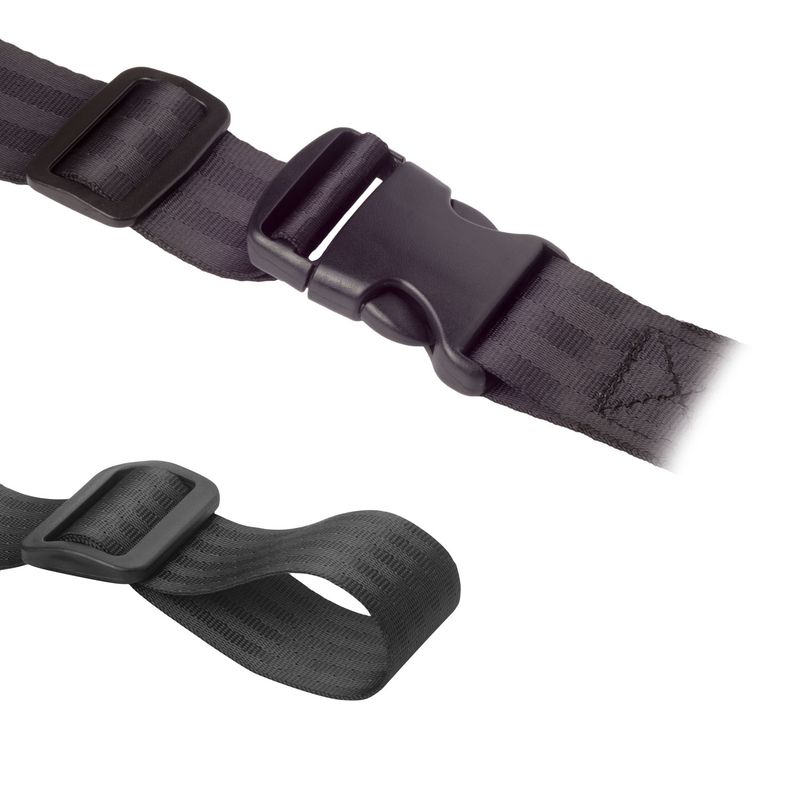 2-Punkt-Beckengurt mit Kunststoffschnalle
Gurt-Befestigung mit Laschen
Länge: 1600mm / Breite: 40mm