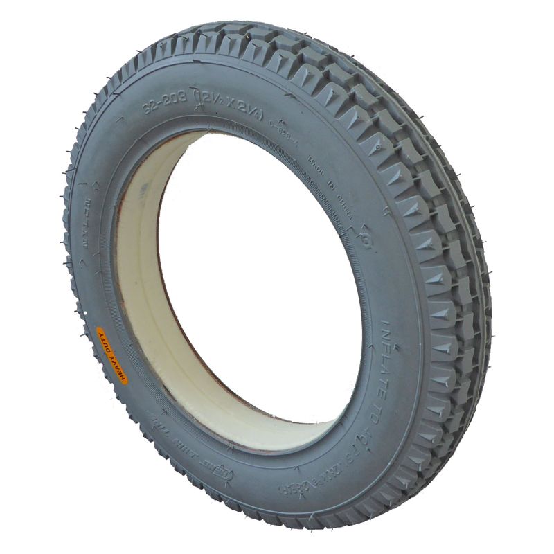 Pneu increvable 310/55 (12.1/2")
Couleur gris, profile cramponné (R-107)
Espace du fond de jante: 42-46mm