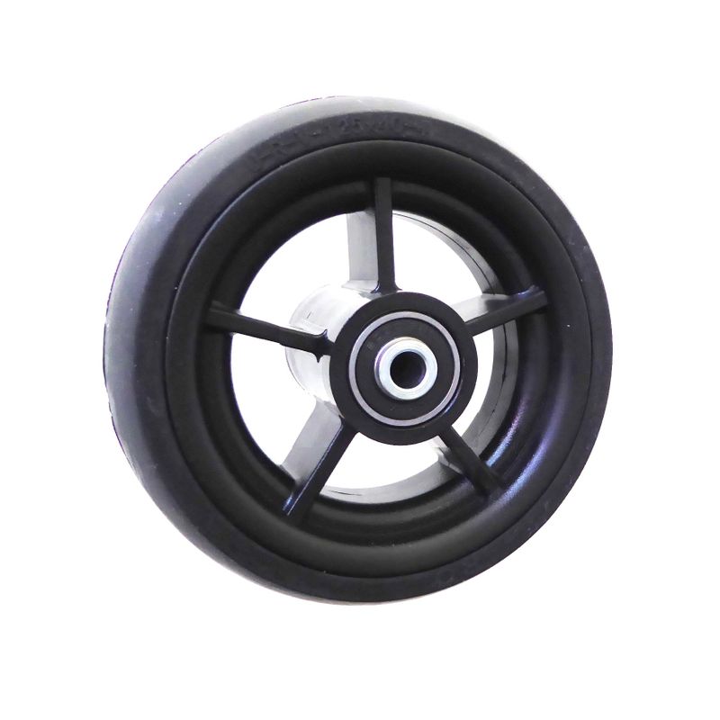 Rad mit Ku.-Felge schwarz
Vollgummireifen 125x40mm schwarz
Bohrung 8,0mm / NL 60mm
