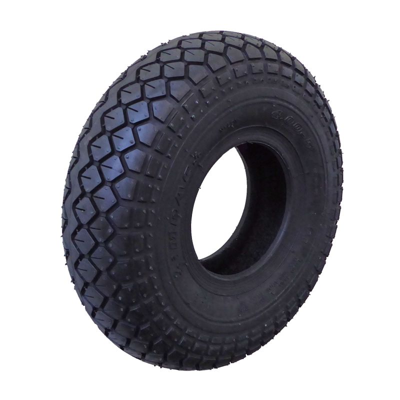 Pneu 4.00-5" (XSense / iMPAC)
Couleur noir, profile cramponné (CY-270)
Pression: 3.0 Bar, 4PR