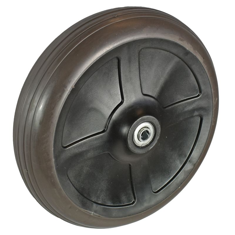 Rollator-Rad mit Ku.-Felge schwarz
PU-Bereifung 200x50mm grau
Bohrung 8,0mm / NL 60mm