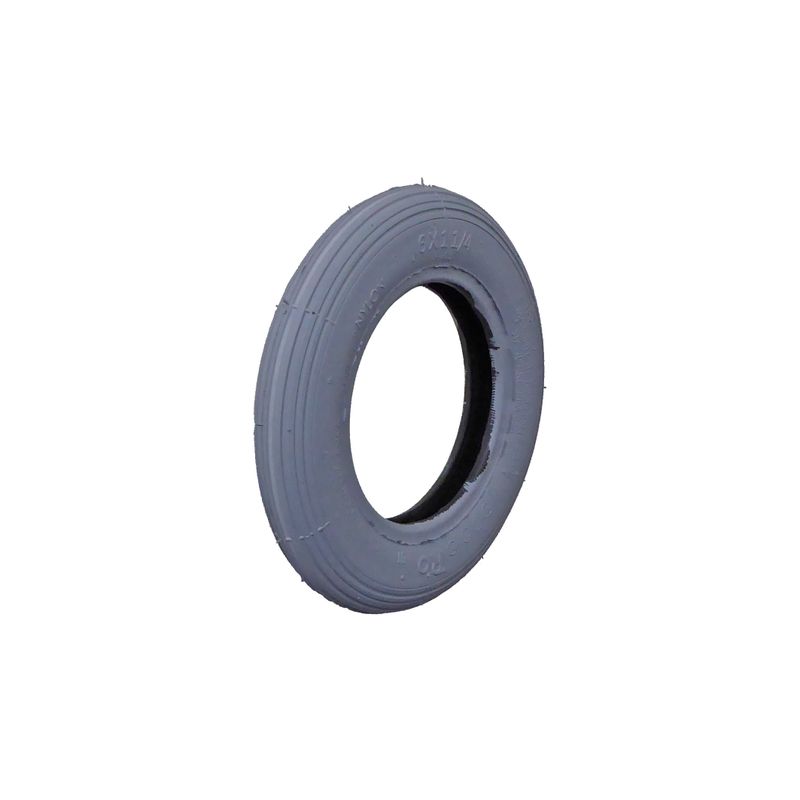 Pneu 6x1.1/4" (150x30mm)
Couleur gris, profile cramponné
Pression: 2.5 Bar