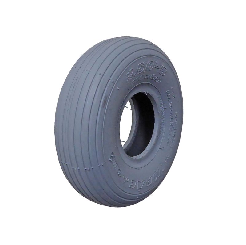 Bereifung 2.50-3" (210/65mm)
Farbe grau, Profil gerillt (R-103)
Reifendruck: 2.5 Bar
