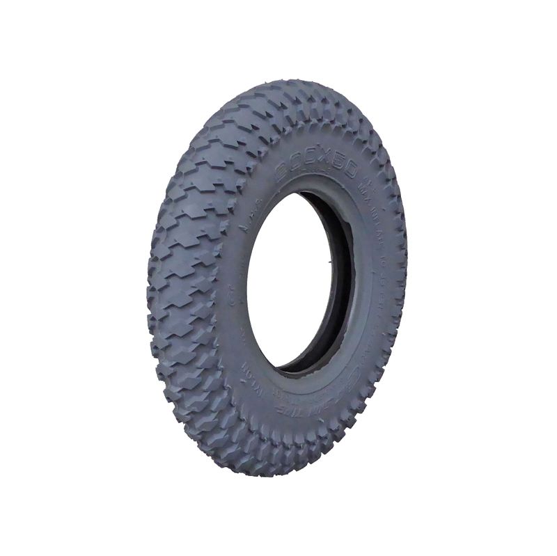 Bereifung 8x2" (200x50mm / 50-94)
Farbe grau, Profil genoppt (R-116)
Reifendruck: 2.5 Bar