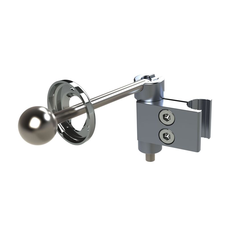 Schwenkstange aus Edelstahl mit Kugelkopf
Länge: 95mm, für PU-Teile mit Kugelkopf
inkl. Klaue für Rohr-Ø 25 mm