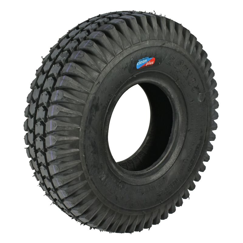 Pneu 3.00-4" (260x85mm) NM
Couleur noir NM, profile cramp. (CY-145)
Pression: 2.5 Bar