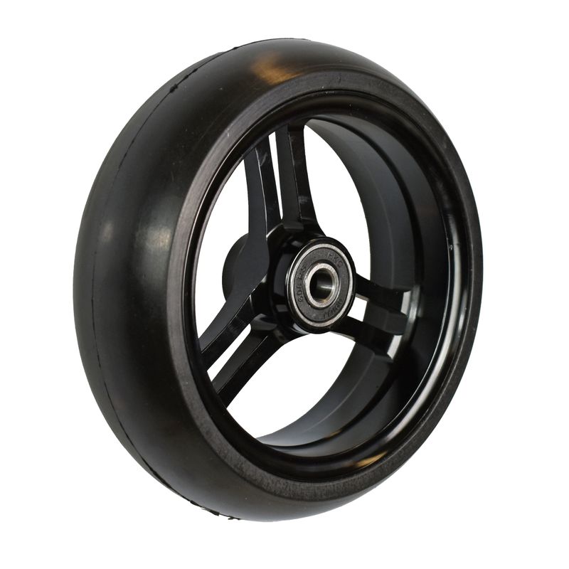 Roue à jante alu léger 5x1,4" noir
Pneu en polyuréthane 125x35mm noir
Moyeu Ø x longeur: 8,0mm x 25mm