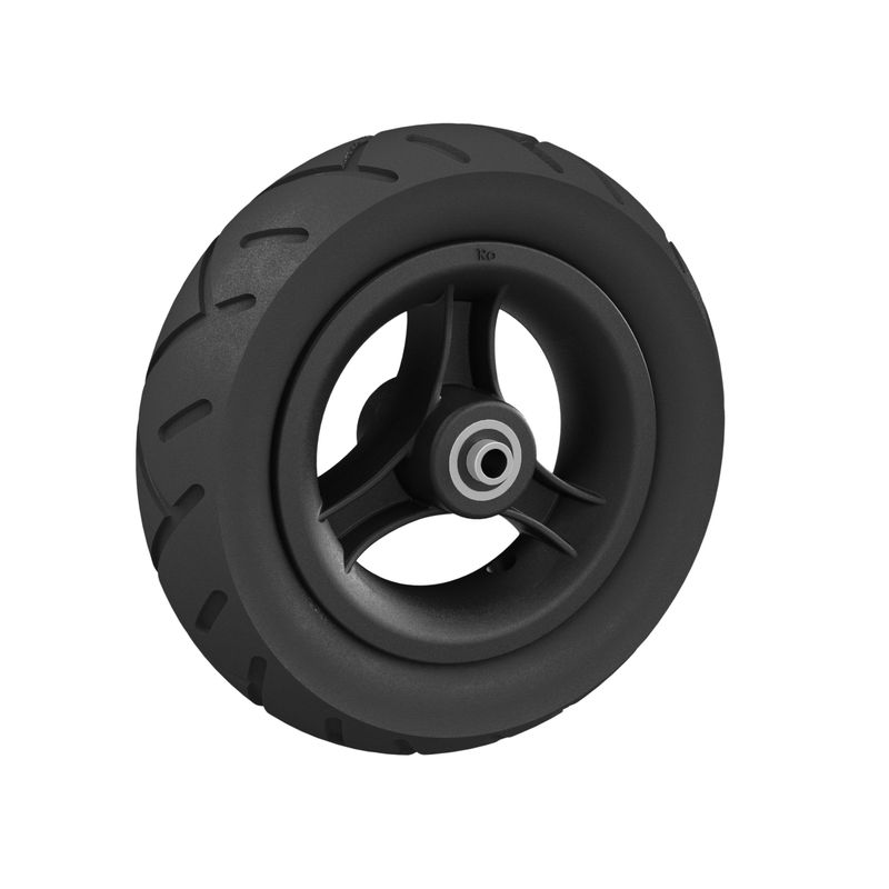 Rad mit 3-Speichen Ku.-Felge schwarz
PU-Reifen 190x50mm schwarz (Race)
Bohrung 8,0mm / NL 60mm