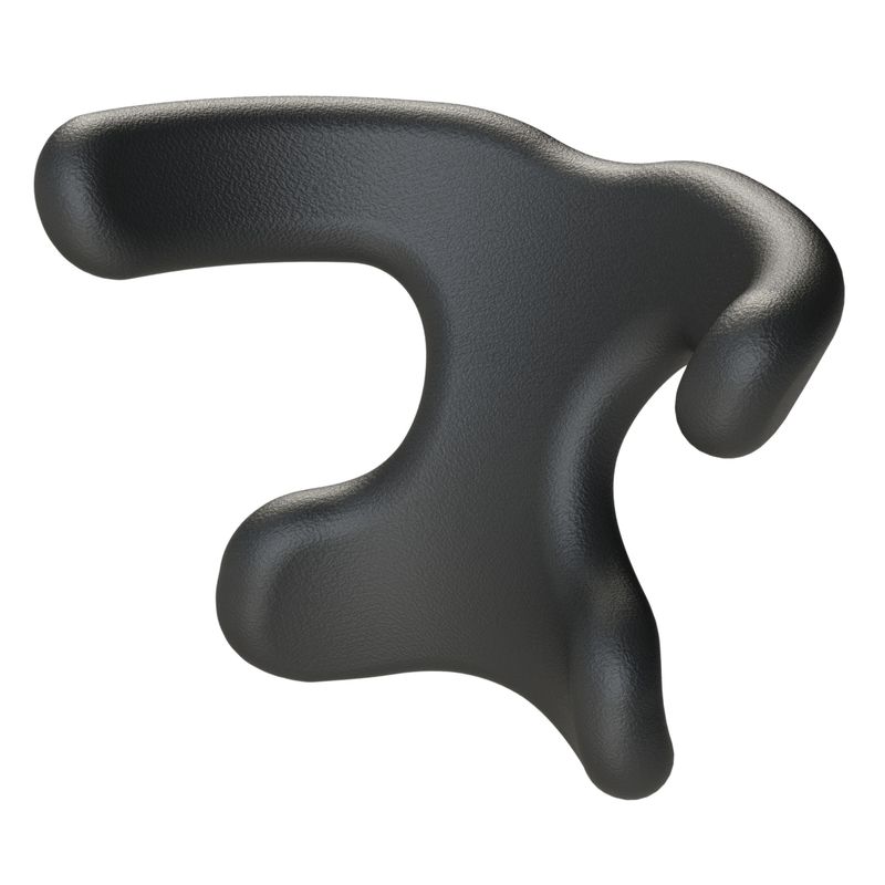 Appui-tête N°9, mesures 270x140x180mm
Couleur noir, matériel en polyuréthane
Coeur en acier, fixation à boule