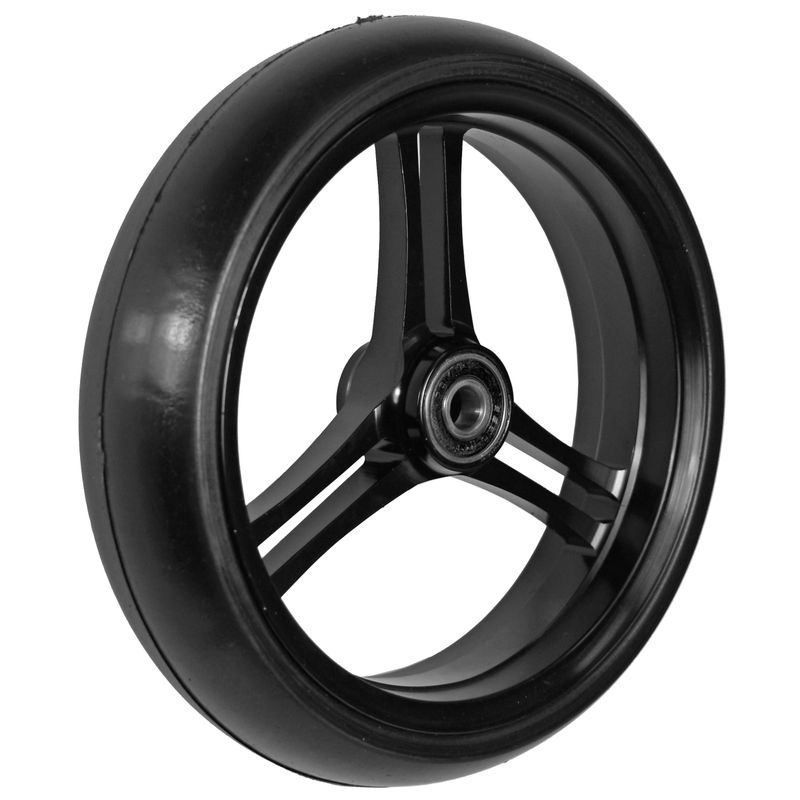 Roue à jante alu léger 6x1,4" noir
Pneu en polyuréthane 150x35mm noir
Moyeu Ø x longeur: 8,0mm x 25mm