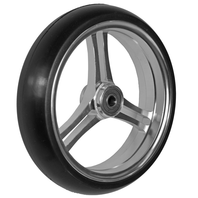 Roue à jante alu léger 6x1,4" argent
Pneu en polyuréthane 150x35mm noir
Moyeu Ø x longeur: 8,0mm x 25mm