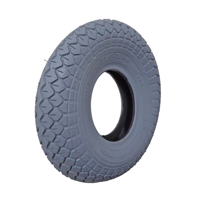 Pneu 4.10/3.50-5" (ChengShin)
Couleur gris, profile cramponné (C-154)
Pression: 3.5 Bar