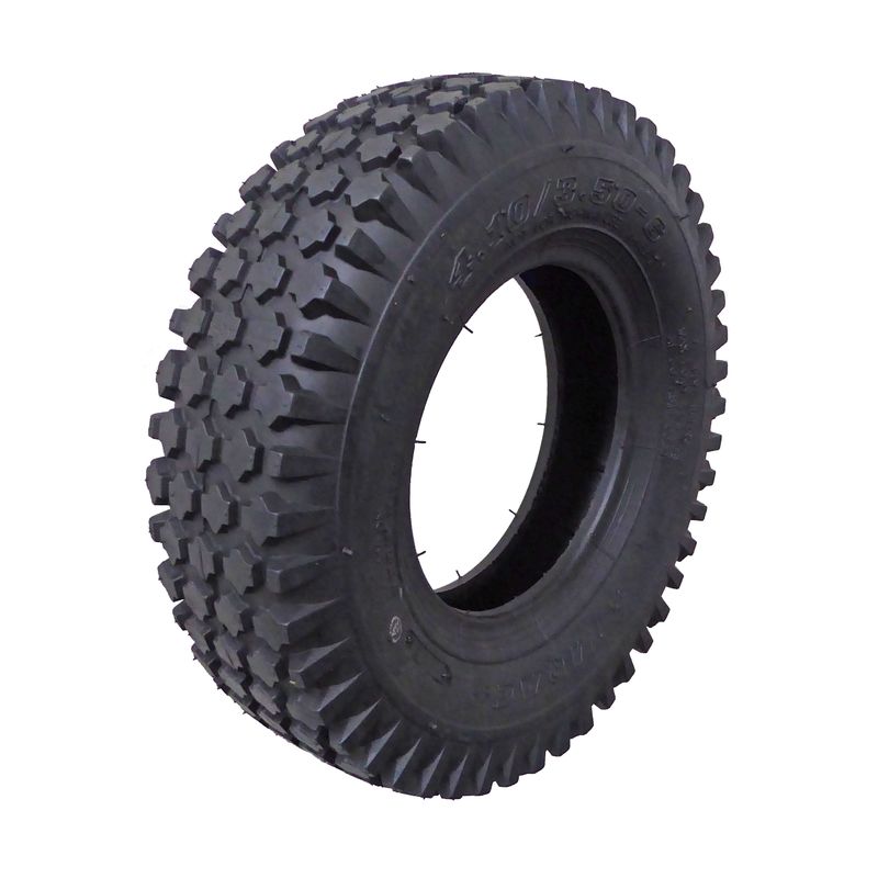 Pneu 4.10/3.50-6" (iMPAC)
Couleur noir, profile cramponné (R-110)
Pression: 3.5 Bar