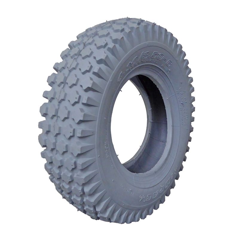 Bereifung 4.10/3.50-6" (iMPAC)
Farbe grau, Profil Block (R-110)
Reifendruck: 3.5 Bar