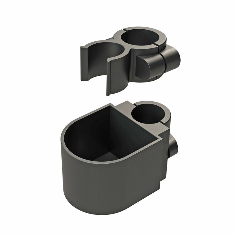 Stockhalter für 1 Stock
Farbe: Schwarz, inkl. Stock-Clip
vertikal festschraubbar für Rohr-Ø25