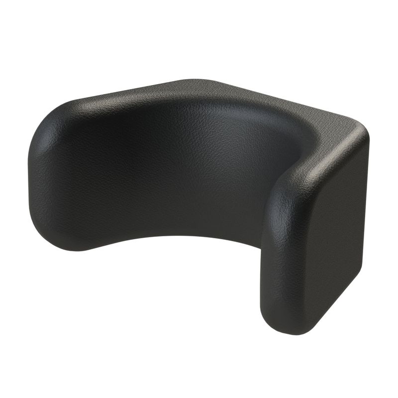 Kopfpolster Nr. 1 LxBxH: 231x145x109mm
Farbe schwarz, Mat. PU-Schaum
mit Holzkern, 2x M6 à 75mm