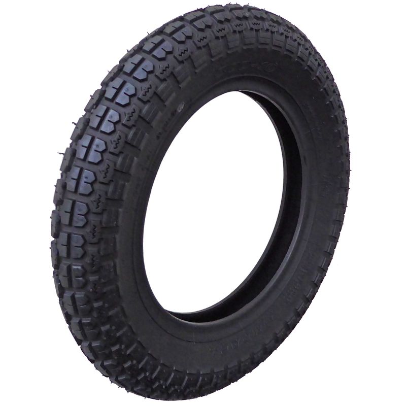 Pneu 3.00-10"
Couleur noir, profile cramponné (R-114)
Pression: 2.5 Bar, 4PR