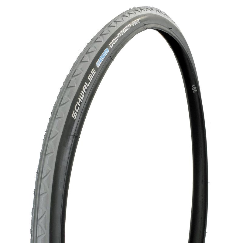 Bereifung 24x1.3/8" (37-540) DT
Farbe grau/schwarz, Profil asymmetrisch
Schwalbe Down-Town, 3.5-5.0 Bar