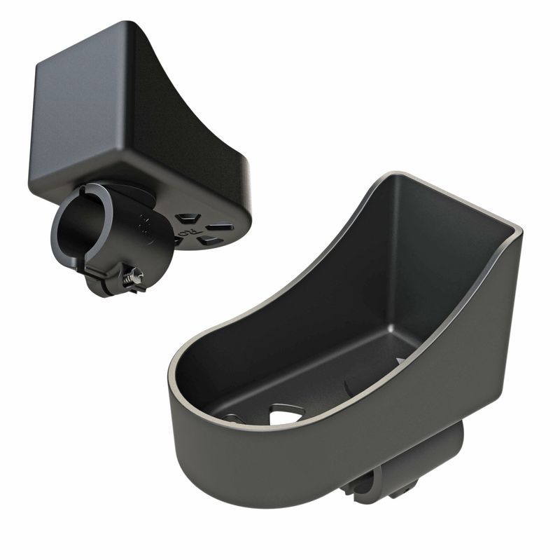 Stockhalter für 2 Stöcke längs Aufbau
Farbe: Schwarz, inkl. Gurtband
Schraub-Schelle orientierbar für Rohr-Ø19