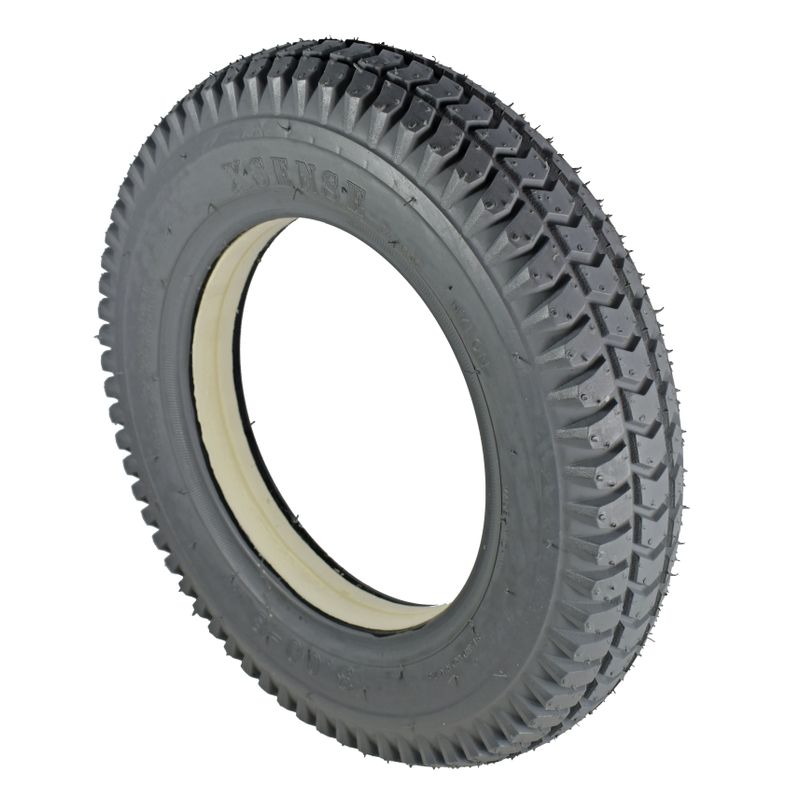 Pneu increvable 3.00-8" (remplit PU)
Couleur gris, profile cramp. (CY-145)
Espace du fond de jante: 38-42mm
