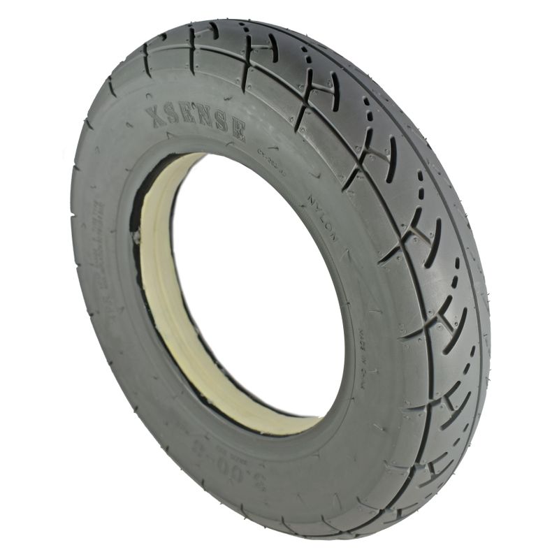 Pneu increvable 3.00-8" (remplit PU)
Couleur gris, profile race (CY-263)
Espace du fond de jante: 38-42mm