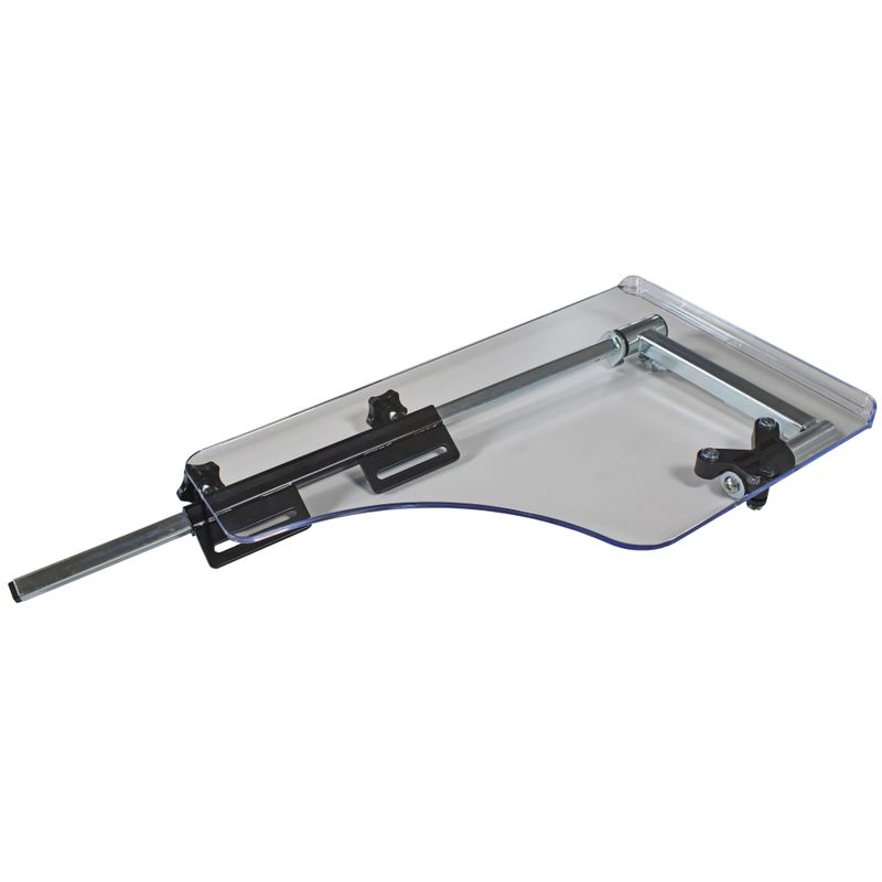 "Hemi"-Therapietisch BxT: 295x480mm
Material Kunststoff transparent 6mm
Einseitig montierbar, abklappbar