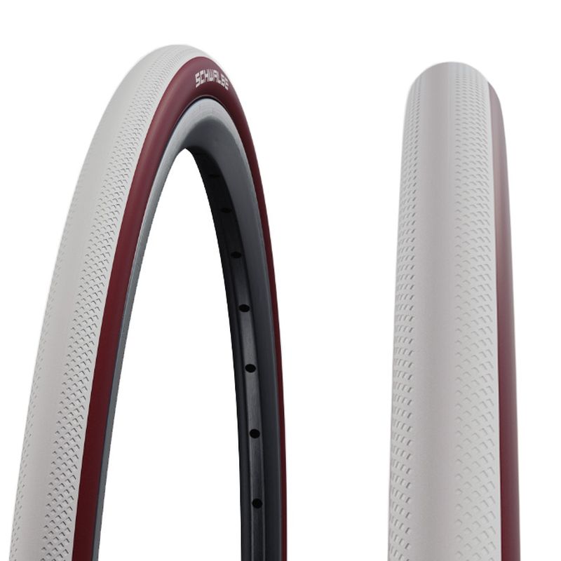 Bereifung 28x1" (25-622) DunkKing
Farbe weiss/rot, Profil asymmetrisch
Schwalbe DunkKing faltbar