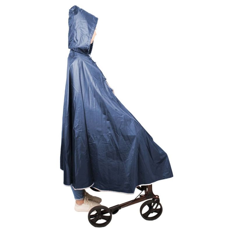 Rollator-Regenponcho RainPRO
mit Kapuze, Reflexstreifen, blau
Wasserabweisender Stoff