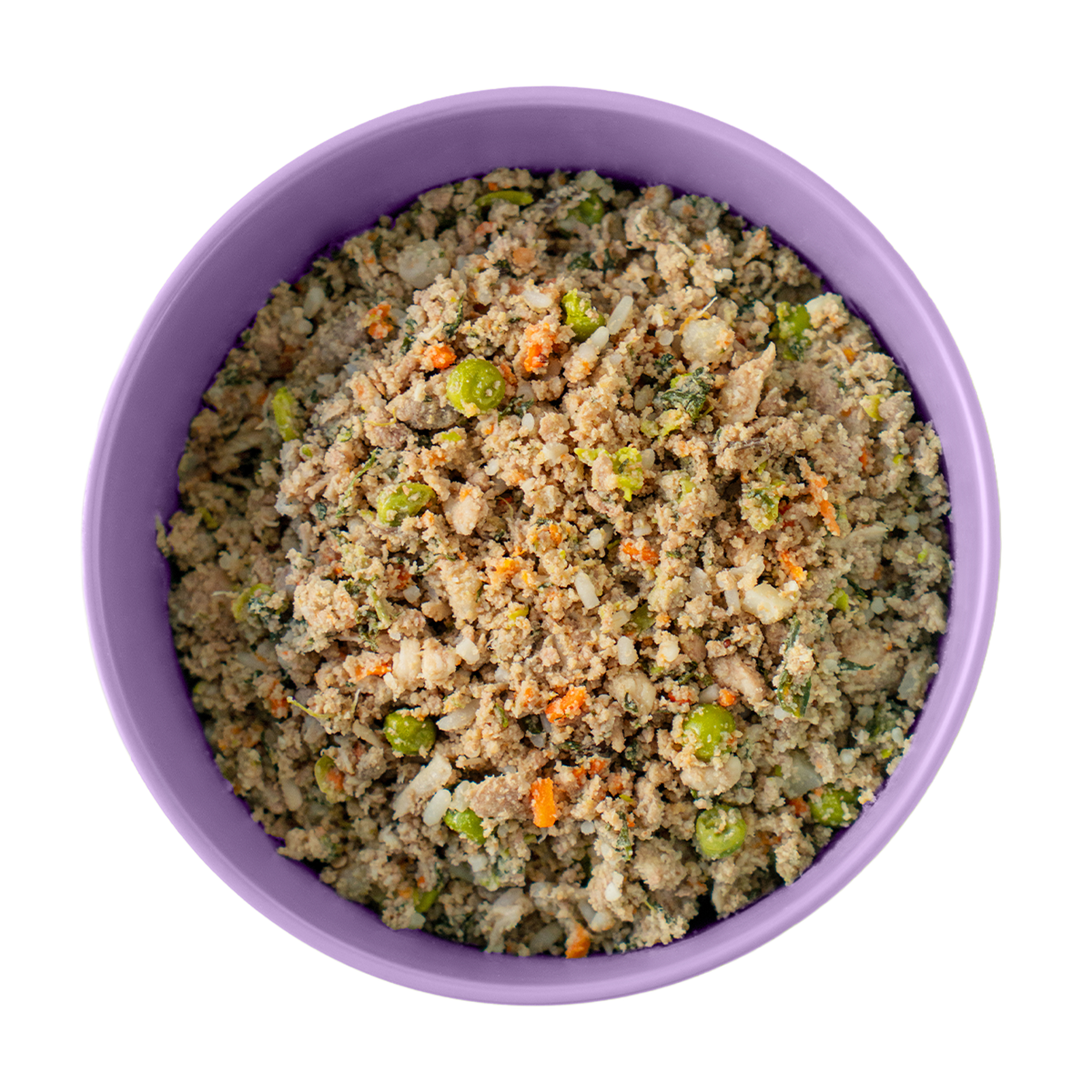 Bowl containing fresh chicken recipe Ollie food