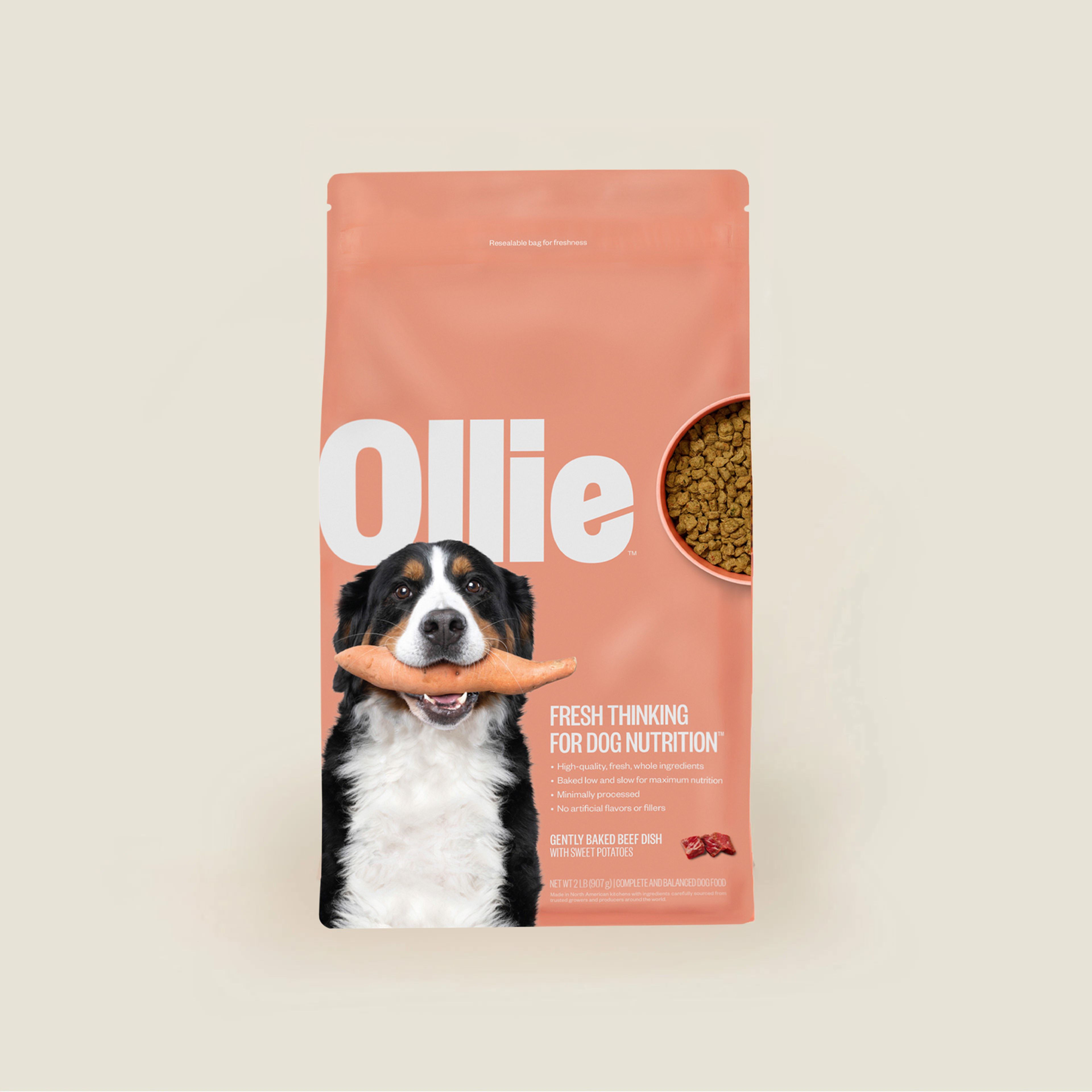 Image of our baked beef bag packaging
