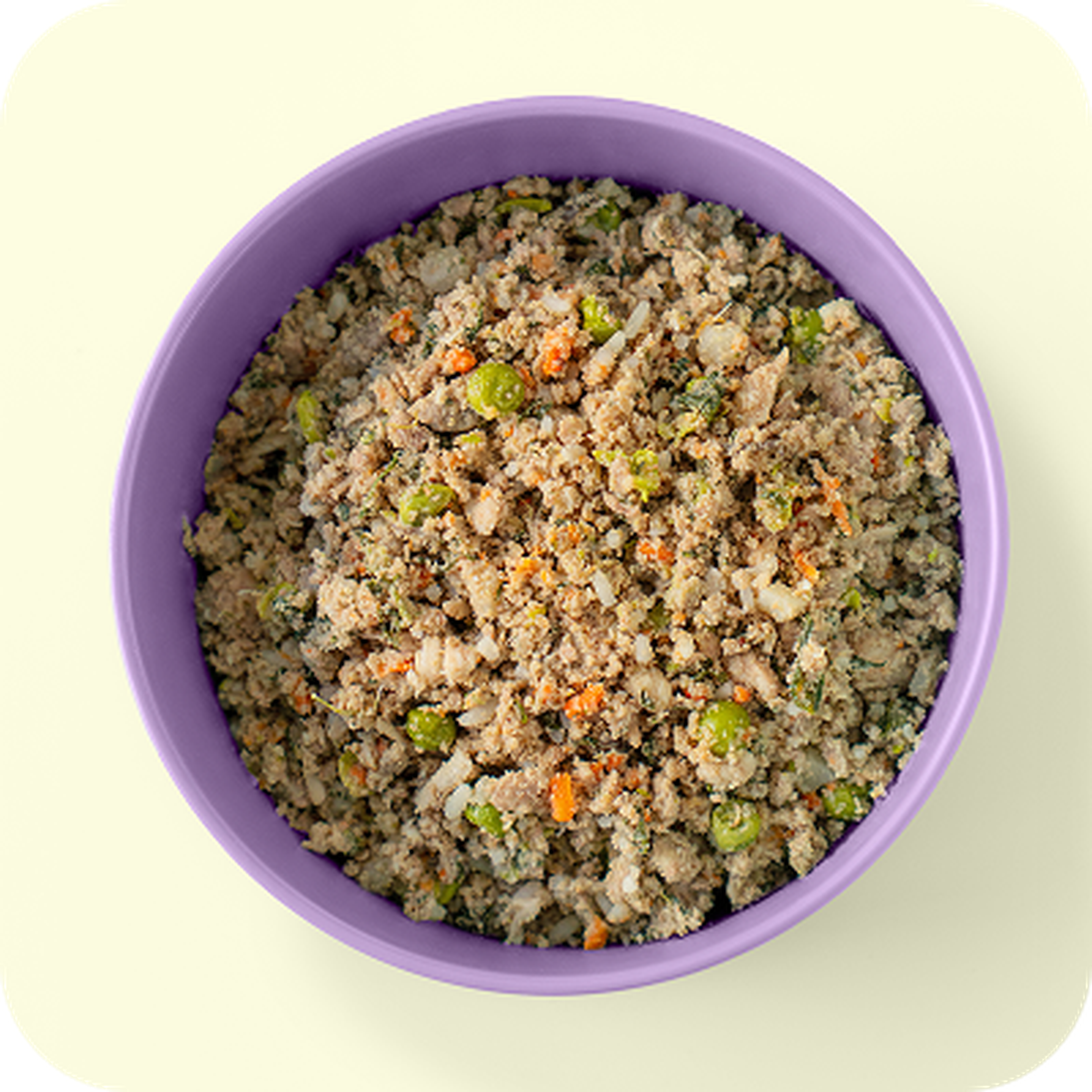 Bowl of fresh Ollie chicken recipe food