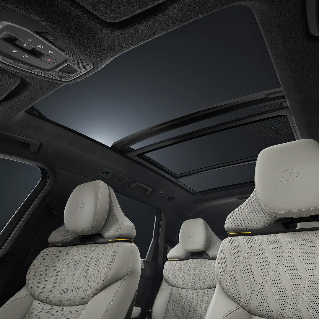 q9-trim-1 The panoramic sunroof of an Audi Q9