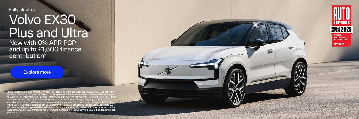 Volvo EX30 Offer Web Banner 2102774 Q1 EX30 website banner 1380x460