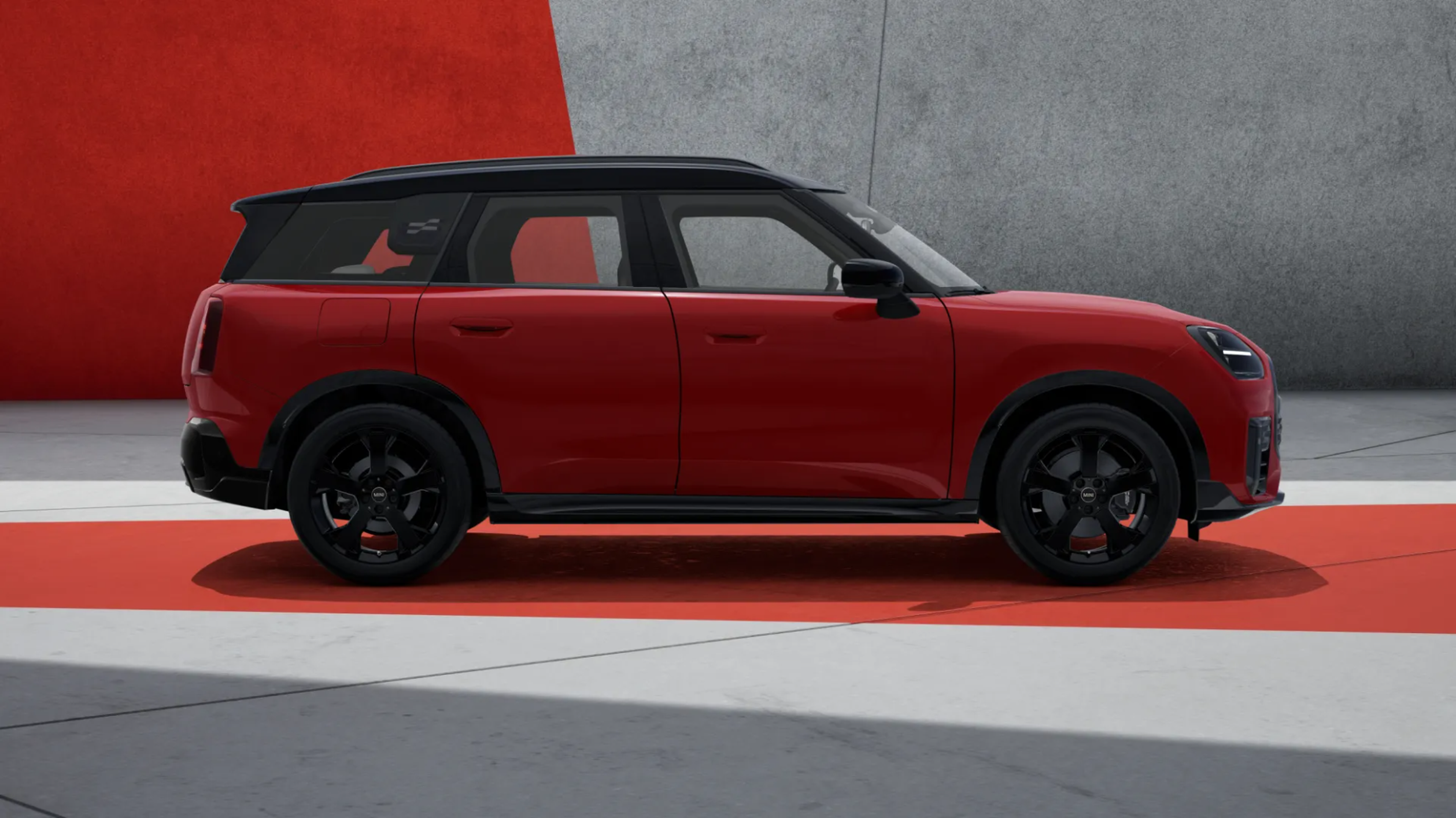 Red MINI Countryman C Sport side