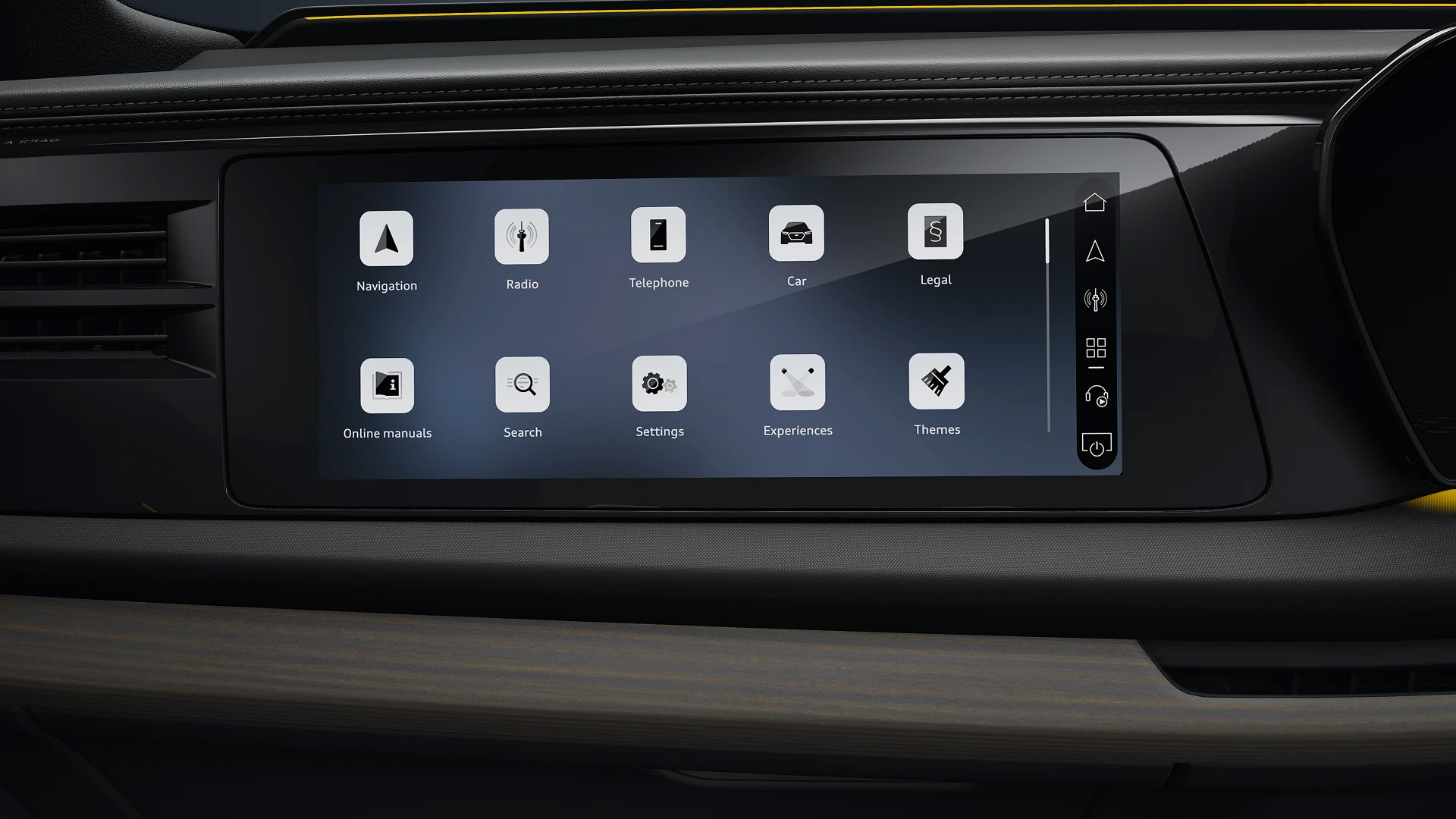 q9-tech-3 Close up of the passenger screen inside the Audi Q9