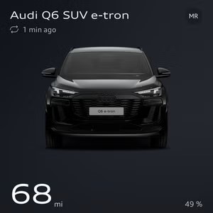 myAudi Electric Range Screenshot of the electric range of a vehicle in the myAudi app