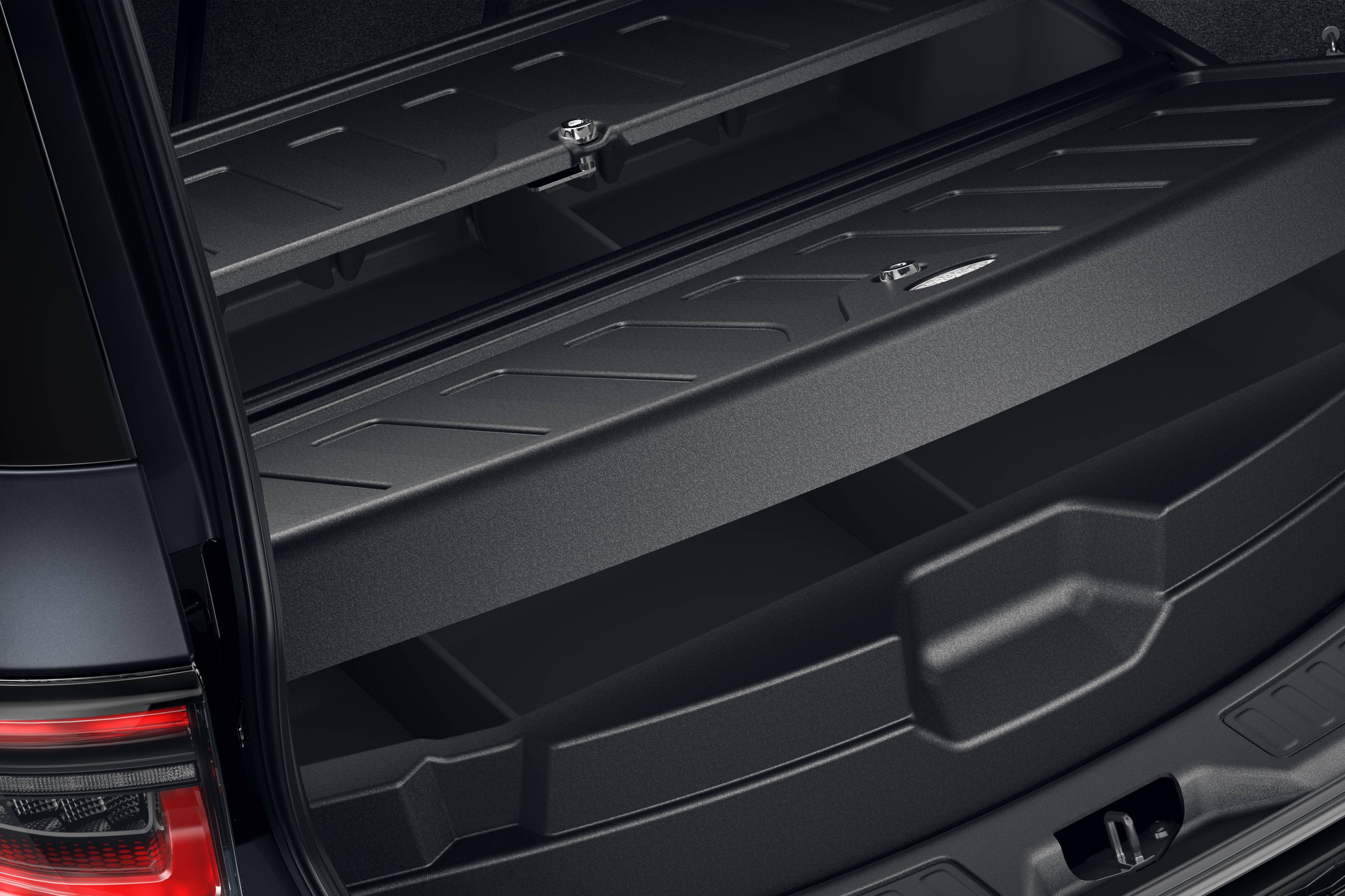 close up image of a discovery sport loadspace organiser