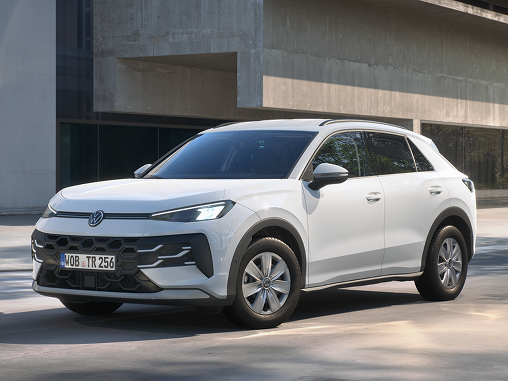 New T-roc white parked