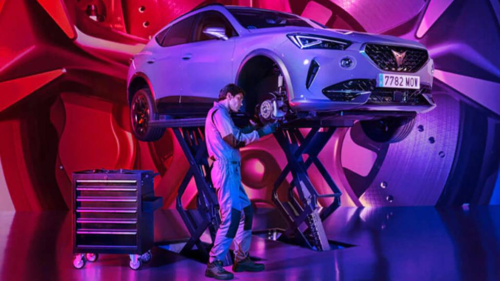 Mechanic working on a CUPRA