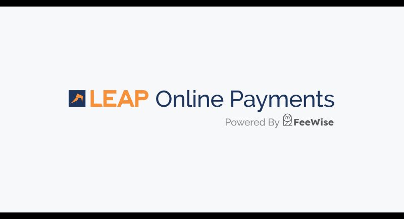 LEAP Online Payments powered by FeeWise card