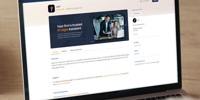 Visual of laptop showing the LEAP marketplace